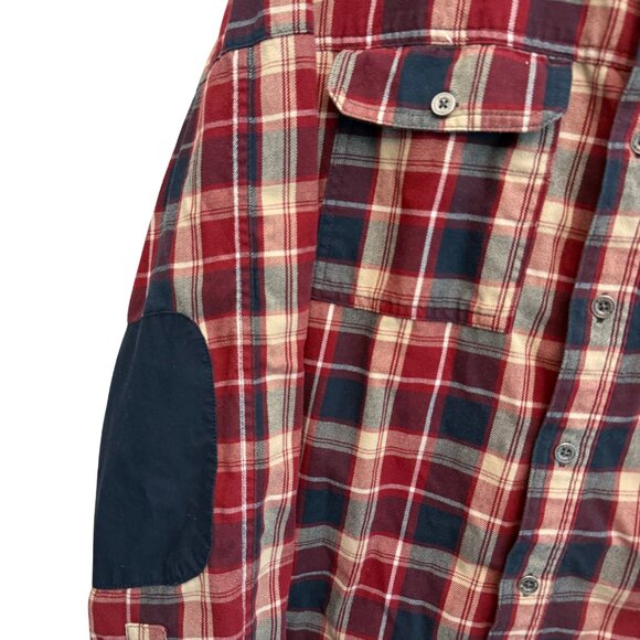 Wrangler Men's ATG Flannel Plaid Button-Down Shirt - Size Large - Picture 6 of 9
